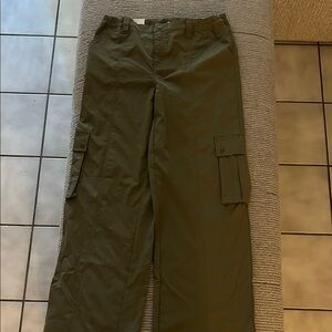 Love Tree Olive Green Wide Leg Cargo Pants